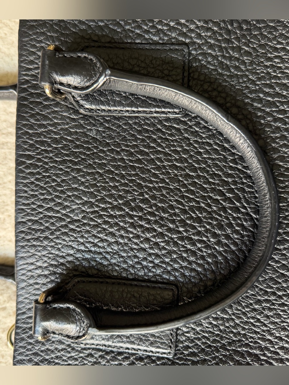 kate spade Black Pebbled Leather Satchel with Gold Hardware - Picture 11 of 14